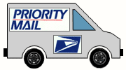 We ship USPS Priority Mail and First Class
